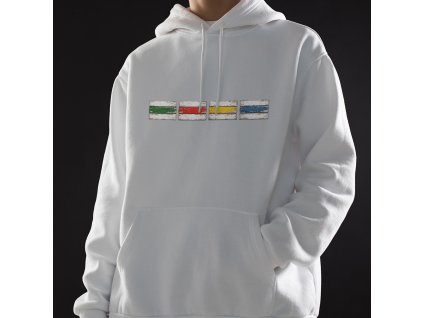 turistické značky mockup mikina pánská bílé