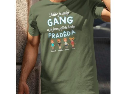 Tohle je můj gang a já jsem jejich hrdý praděda mockup khaki
