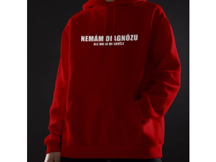nemám diagnozu, ale mrdá mi skvěle mockup pánská mikina červená