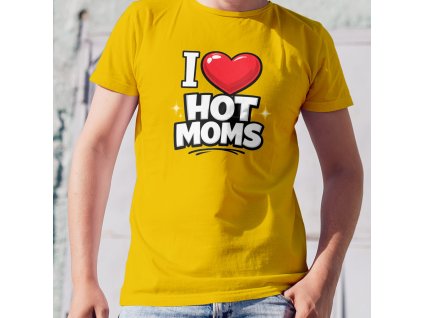 i love hot moms mockup žlutá