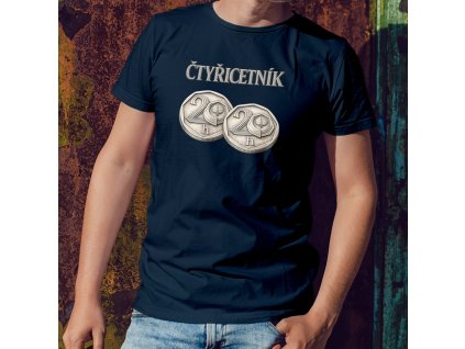 Čtyřicetník mockup námořní modrá