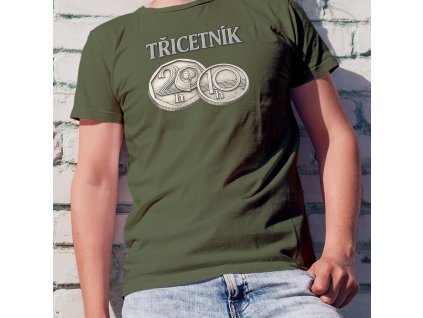 třicetník mockup khaki