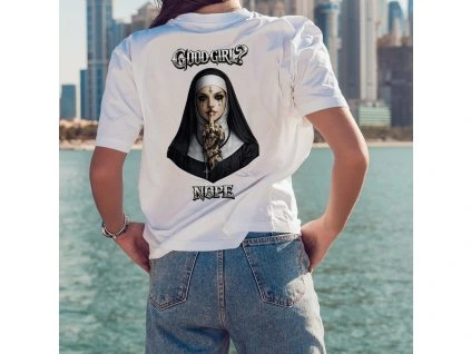 good girl Nope mockup bílá