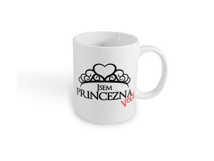 pravá ruka funny hrnek bílý Jsem princezna vole kopie