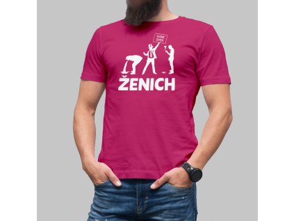 ženich drinking team mockup purpurová