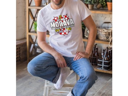 Morava tam, kde se rodí legendy mockup pánské kopie bílá