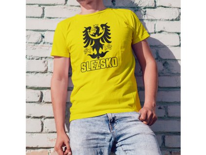 Slezsko a orlice mockup pánský kopie žlutá