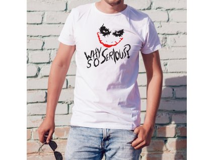 joker why so serious mockup pánské tričko úsměv kopie