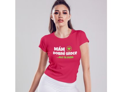 Mám dobré srdce, ale ta huba Dámské mockup purpur