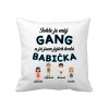 Tohle je můj gang a já jsem jejich hrdá babička mockup polštář bílý
