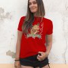 sob veselé vánoce mockup dámský červená