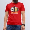 Pivo a fotbal co víc je potřeba mockup červená
