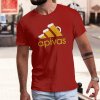apivas Mockup červené pánské tričko s potiskem