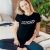 BADAZZ Logo Velké Dámské tričko mockup černé
