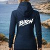 BITCH BADAZZ Dámská mikina mockup námořní modrá