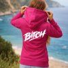 BITCH BADAZZ Dámská mikina mockup purpurová