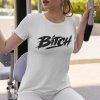 Bitch Dámské tričko mockup bílá