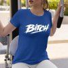 Bitch Dámské tričko mockup královská modrá