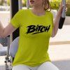 Bitch Dámské tričko mockup limetková