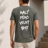 malý péro velký sny text mockup tmavá břidlice