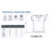 rozměry a vlastnosti trička dámské čtverec