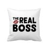 povlak na polštář bílý the real boss