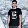 eat sleep game repeat pánský mockup černý