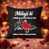 Miluji tě, devil heart mockup polštář černá