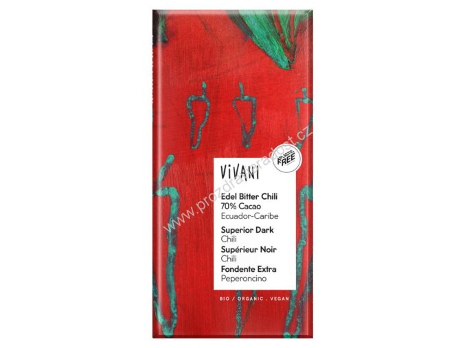 vyr 5087 vivani cokolada horka 70 s chilli bio 100 g