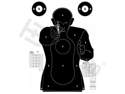 Terč FBI černý - 10ks