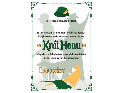 bažant král honu a3 šubrt