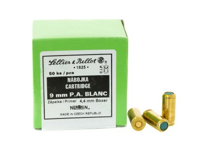 Startovací náboje 9mm pistole 50ks Sellier Bellot