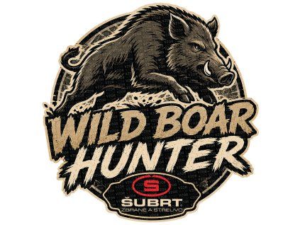 wild boar hunter samolepka 1