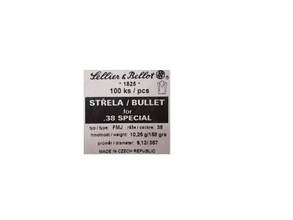 střela 38 Speciál SP 10,25g (158gr)