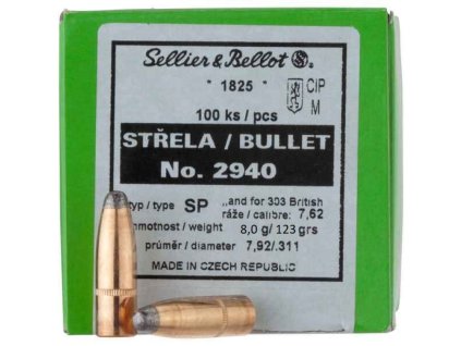 střela 2940 SP 11,7g (180gr) - 7,62x54R