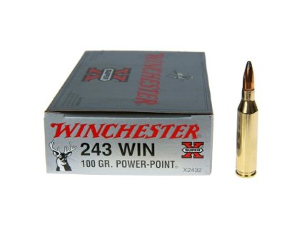 střelivo 243 Win. Winchester Power-Point 6,5g (100gr)