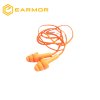 Špunty do uší s provázkem silikonové EARMOR  M04 (oranžové)