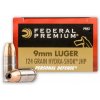 střelivo 9mm luger Federal Personal Defense Hydra Shok JHP 124gr