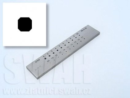 Průvlak - čtvercový, zkosené rohy 6 - 3, 31 děr